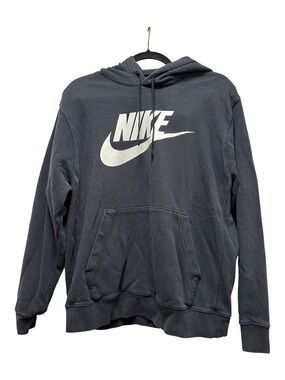 Nike Black Hoodie with White Swoosh Logo